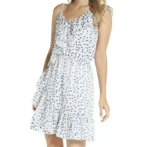 NWT Lilly Pulitzer Madelina Dress in Bennet Blue Polka Dot - Picture 1 of 5